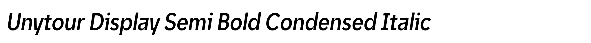 Unytour Display Semi Bold Condensed Italic image